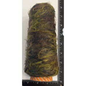 Beautiful Earthy Unbranded Brown & Green Textured Yarn on cone 16/2 100% polyest